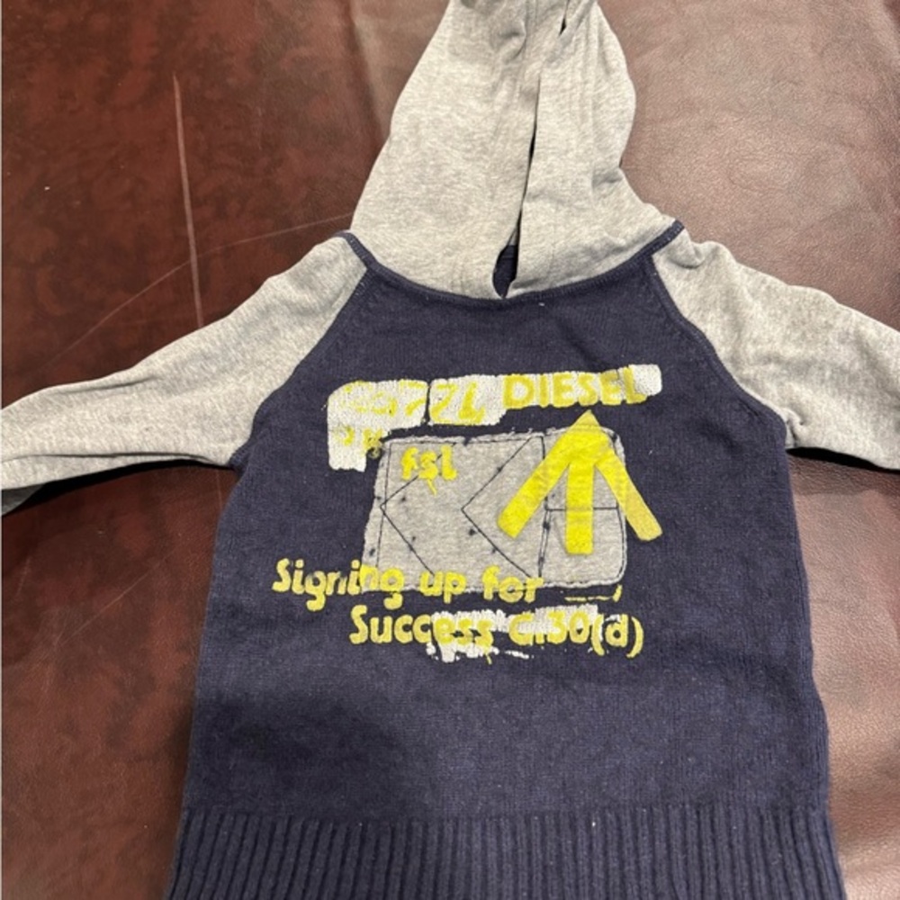 Diesel kids set 2 pieces sweater and t shirt assumed size 3t